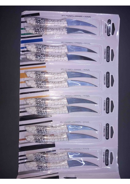 Crownmaster Cor&cor 12'li Tırtıklı Meyve Sebze Bıçağı