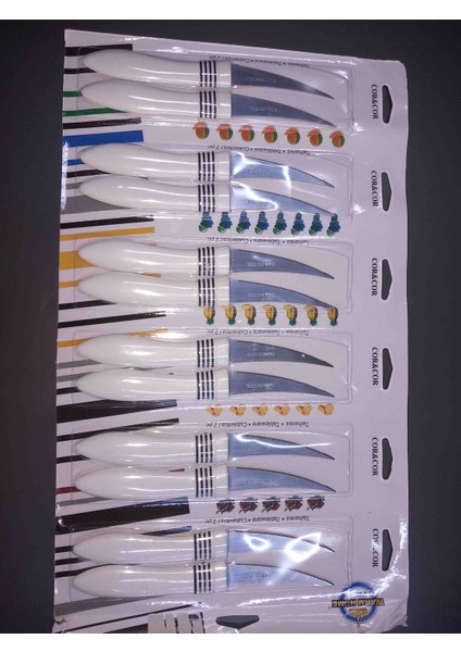 Crownmaster Cor&cor 12'li Tırtıklı Meyve Sebze Bıçağı fırsatları