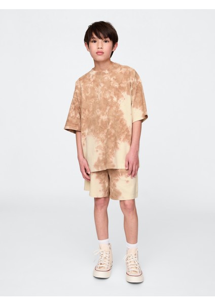 Erkek Çocuk Açık Kahverengi Kids 5" Washed Kolay Şortlar