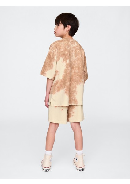 Erkek Çocuk Açık Kahverengi Kids 5" Washed Kolay Şortlar fırsatları