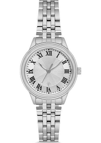 Premium Çelik Kordon Takvimli Kadın Kol Saati