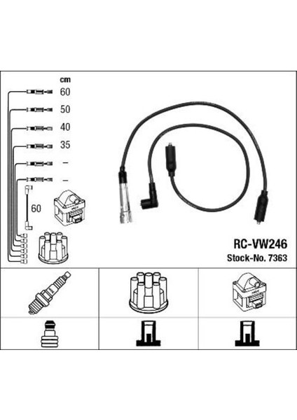 7363 Bujı Kablosu Ibıza Iı Toledo I Golf Iı-Iıı-Iv Passat