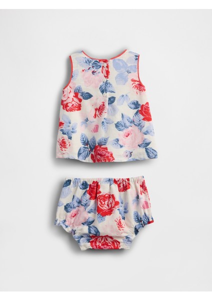 Bebek Çok Renkli Keten Karışımlı Outfit Set fiyatları