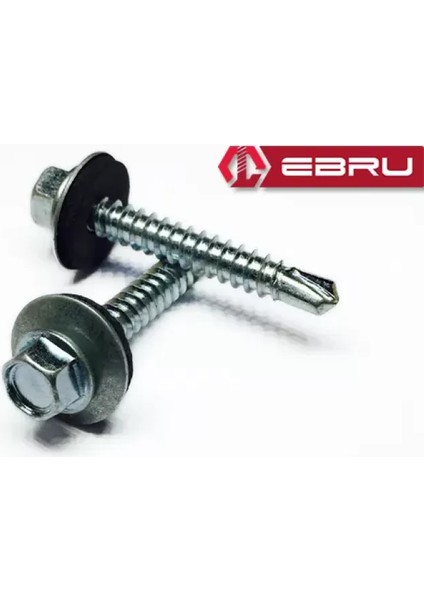 Ebru Matkap Uçlu Çatı Trapez Vidası 5,5X25 - 50 Adet