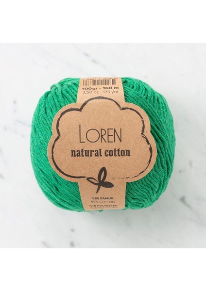 Loren Natural Cotton Yeşil El Örgü Ipi - R028 - 33904