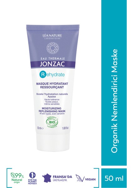 Eau Thermale Jonzac Rehydrate Organik Sertifikalı Hipoalerjenik Yüz Maskesi 50 ml.
