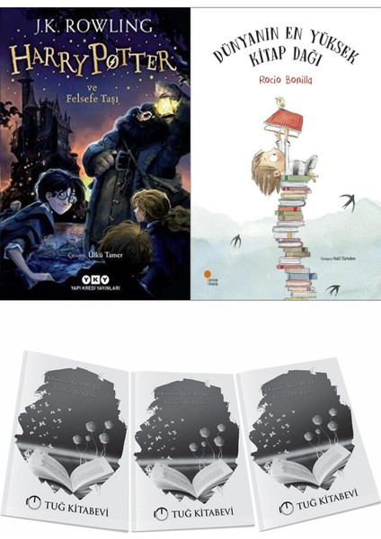 Harry Potter ve Felsefe Taşı ve Dünyanın En Yüksek Kitap Dağı + Hediyeli
