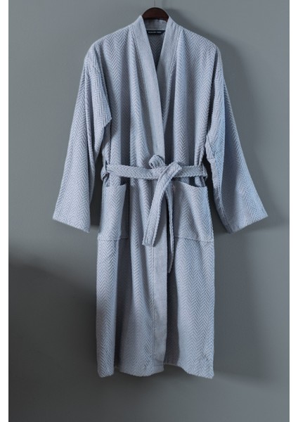 Nicola Kimono %100 Pamuk Erkek Bornoz - Mavi