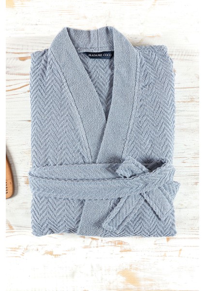 Nicola Kimono %100 Pamuk Erkek Bornoz - Mavi indirimleri