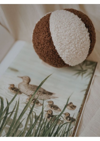 Elite Teddy Çıngıraklı Topum Kahve - Krem (12 Cm) 1 Adet modelleri