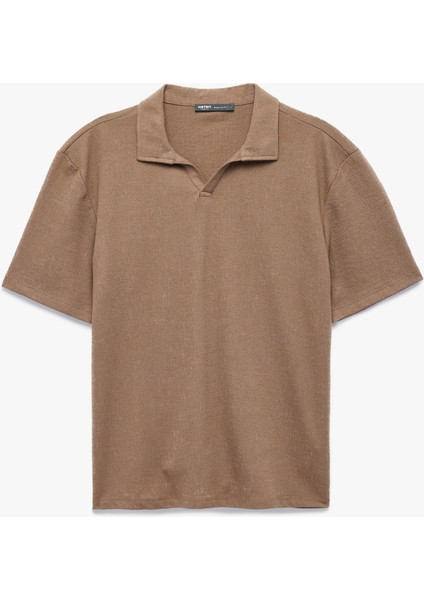 Pamuklu Regular Fit V Polo Yaka Kısa Kollu Tişört