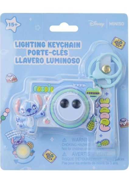 Disney Lilo & Stitch Lisanslı Parti Serisi Kamera Figürlü Işıklı Anahtarlık