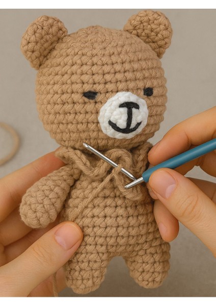 Elite Ayıcık Amigurumi Tığ Kiti, Amigurumi Örgü Seti, Tığ Işi Amigurumi Örgü Oyuncak Seti 1 Adet fiyatları