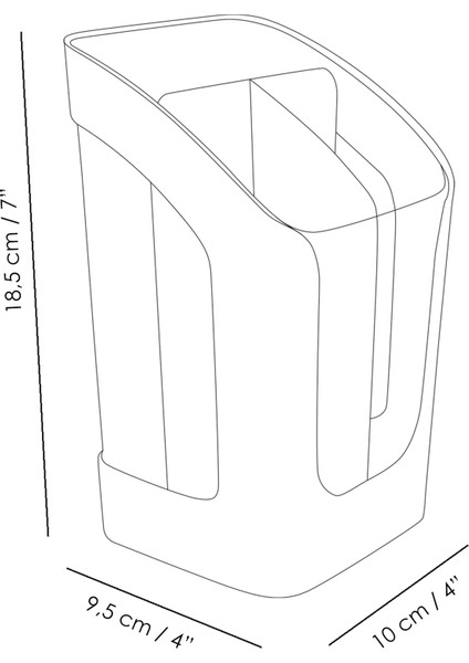 3 Bölmeli Tezgah Üstü Kaşıklık - Çıkarılabilir Bölmeli Kaşık Bıçak Standı Mutfak Organizer Beyaz indirimleri