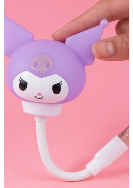 Sanrio Lisanslı Kuromi USB Portlu Gece Lambası (Model: ALD-DB55) fırsatları