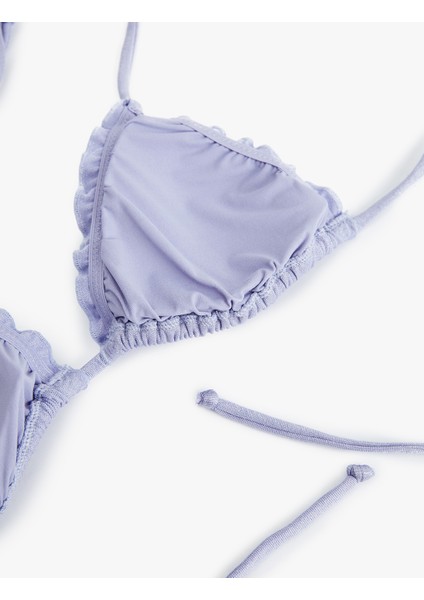 Parlak Fırfırlı Bikini Üstü fiyatları