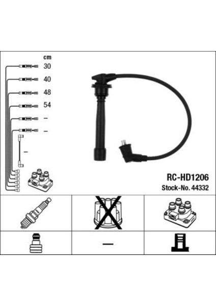 44332 Bujı Kablosu Hyundaı Era 1.4 Benzınlı 2006> Accent 1.6 Admıra Kasa 2000-2006 Getz 1.3-1.4 Benzınlı 2006> Elantra 1.6 2000-2006 Cerato 1.6 Benzınlı 2007> Rıo Benzınlı 2006>