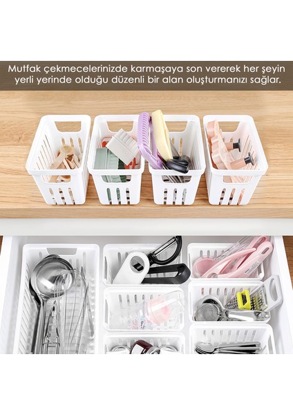 13 Parça Modüler Kaşıklık Seti - Çok Amaçlı Çekmece Içi Düzenleyici Mutfak Organizer Kepçelik Beyaz fiyatları