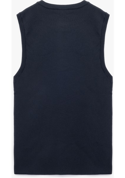 Regular Fit Bisiklet Yaka Kolsuz Triko Bluz fiyatları