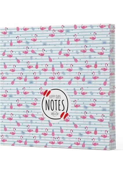 Flamingo 4 - Çizgisiz Yan Boyamalı Defter
