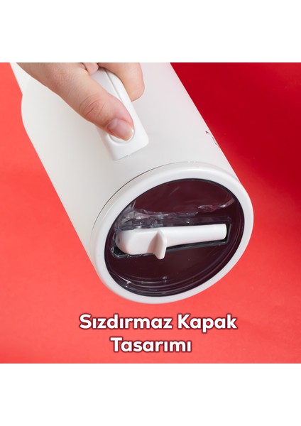 17238 Colte V2 Paslanmaz Çelik Sporcu Termos Bardak Matara Beyaz 1,2 Lt