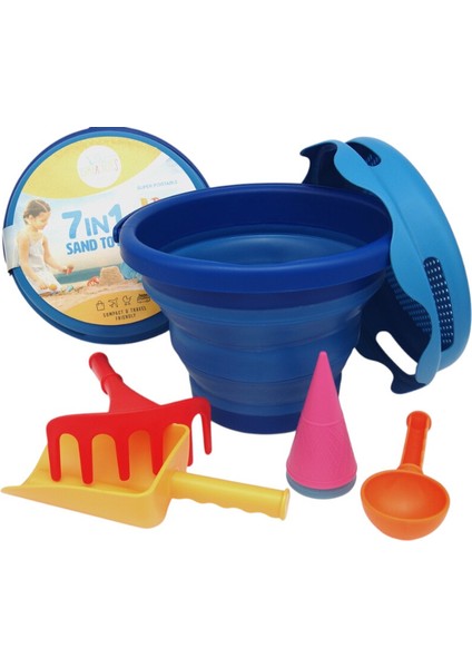 Compactoys - 7in1 Plaj Kovası Seti - Mavi