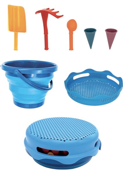 Compactoys - 7in1 Plaj Kovası Seti - Mavi