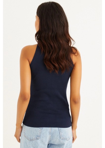 Kadın Lacivert Kaşkorse Kolsuz Bluz Yİ1566 fiyatları