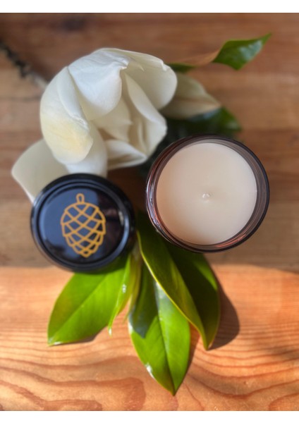 Respira El Yapımı Amber-Vanilya Kokulu % 100 Soya Wax Doğal Dekoratif Cam Kavanoz Mum modelleri