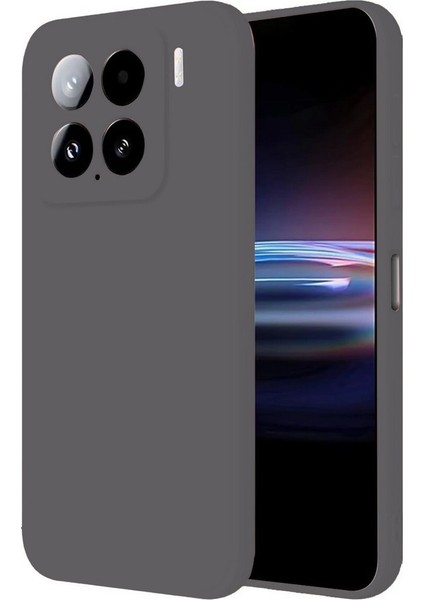 Xiaomi 15 Uyumlu Kılıf Mara Lansman Soft Silikon Içi Kadife Gri