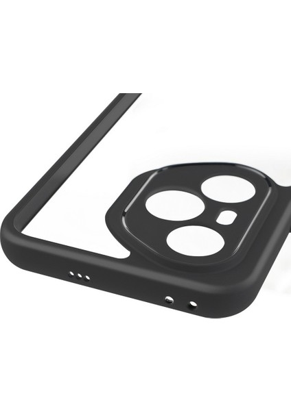 Honor 400 Pro Uyumlu Kılıf Roll Arkası Şeffaf Plastik Kenar Silikon Airbagli Siyah fırsatları