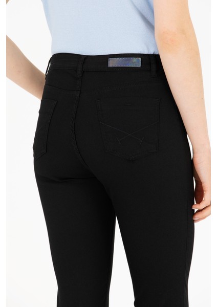 Kadın Siyah Pantolon (Kanvas-Chino) 50266061-VR046