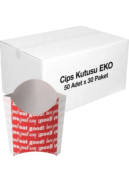 Kızarmış Patates Kutusu Ekonomik 50LI x 30 Paket (Koli)
