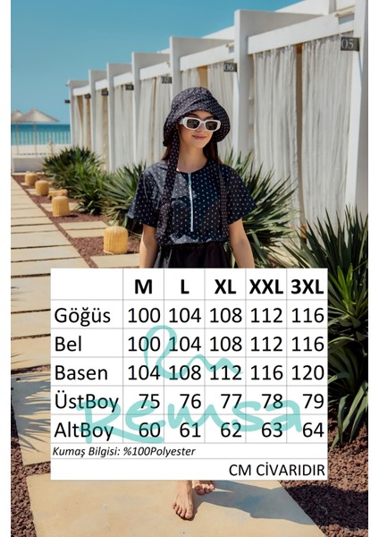 Kısa Kollu Yarı Kapalı Mayo Monogram R2901