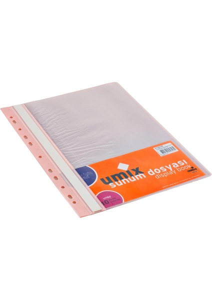 11 Delikli Klasör Içi Sunum Dosyası 10 Lu Pembe (U1182-PE)