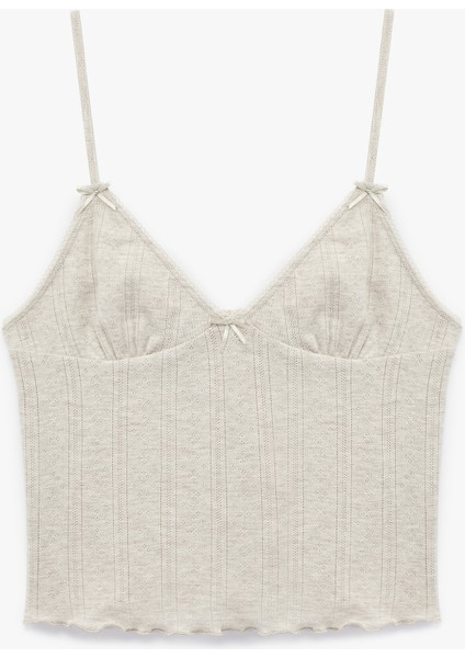 Rahat Kalıp Askılı Crop Pijama Üstü