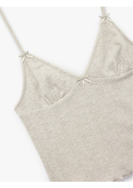 Rahat Kalıp Askılı Crop Pijama Üstü modelleri