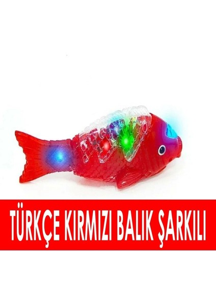 Elite Pilli Işıklı Oyuncak Balık Kirmizi Balik Şarkısını Soylemektedir Sesli Işıklı 1 Adet