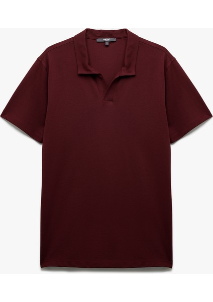 Regular Fit Kısa Kollu Pike Kumaş Pamuklu Polo Yaka Tişört