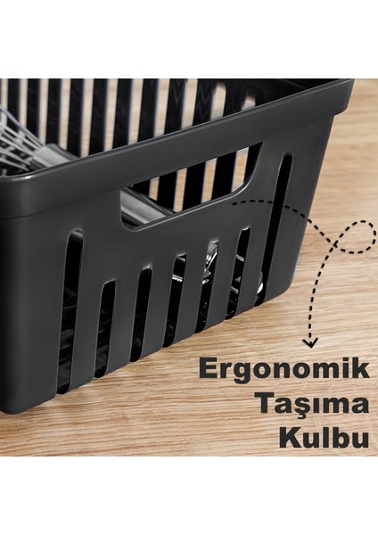 13 Parça Modüler Çekmece Içi Organizer Set - Banyo Mutfak Makyaj Aksesuar Ofis Düzenleyici Siyah fırsatları