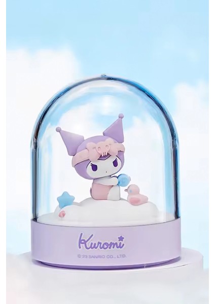 Sanrio Lisanslı Fanus LED Gece Lambası - Kuromi