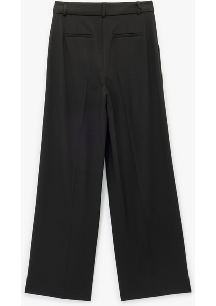 Pile Detaylı Cepli Yüksek Bel Palazzo Pantolon fiyatları