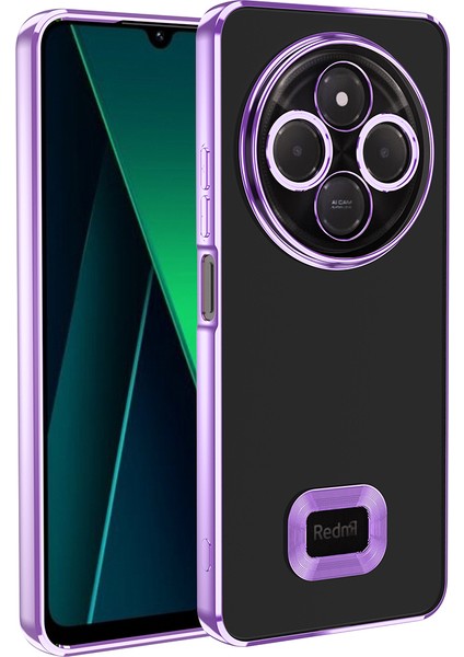 Redmi 14C 4g Kılıf Kamera Korumalı Logo Gösteren Mkst Omega Kapak - Derin Mor