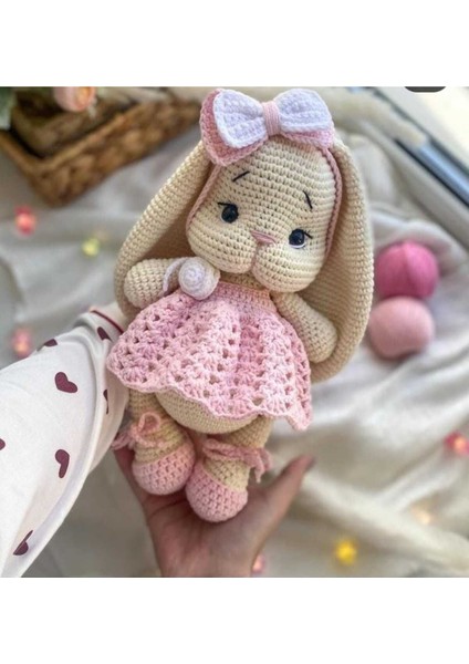 Elite Amigurumi Uzun Kulaklı Tombik Tavşan 1 Adet