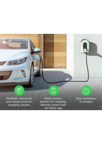Schneıder Charge Evlink Wallbox 22,1kw Plastik 1xt2 Soket Elektrikli Araç Şarj Istasyonu Yeni Nesil modelleri