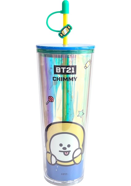 BT21 Lisanslı Çift Cidarlı Pipetli Şişe (800ML) - Chimmy
