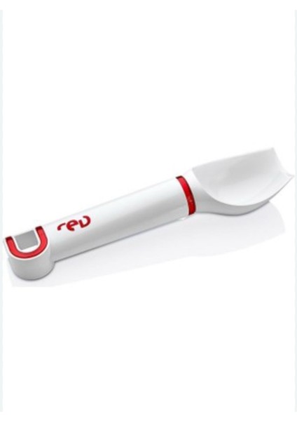 Kırmızı Beyaz Sağlam Plastik Red Dondurma Kaşığı 18 cm %100 Abs