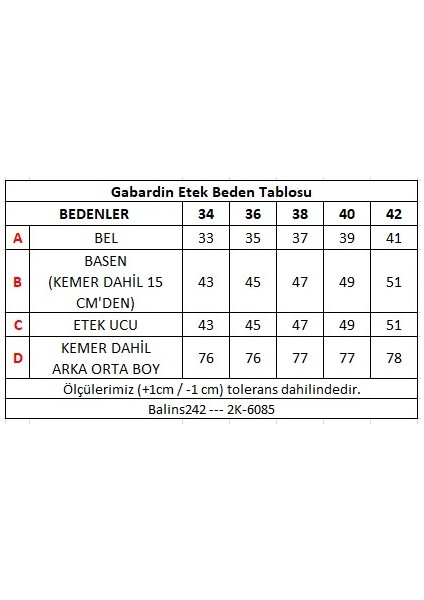 Kadın Gabardin Etek Bej