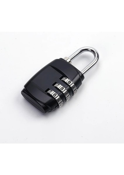 Asma Kilit 20 mm 3 Basamaklı Çift Yönlü Siyah 1 Adet