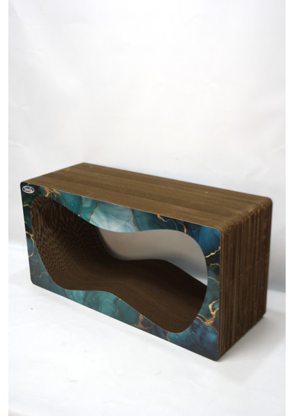 Kedi Tırmalama Kanepesi Karton Kedi Tırmalama Yatay Tırmalama- Xlarge (68X24X33 Cm)- 3D Zümrüt Desen modelleri